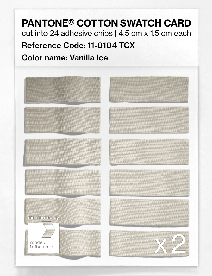 Product image 6 of the product “PANTONE® COTTON SWATCH CARD 11-0104 TCX Vanilla Ice ”