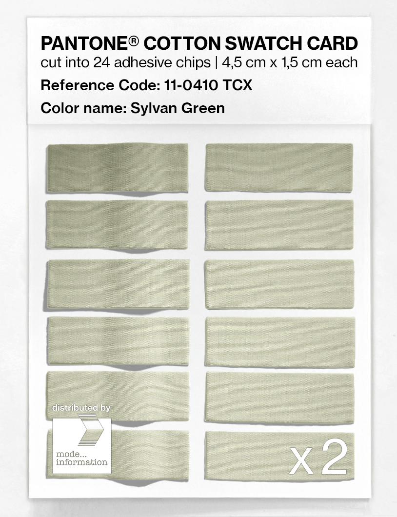 Product image 6 of the product “PANTONE® COTTON SWATCH CARD 11-0410 TCX Sylvan Green ”