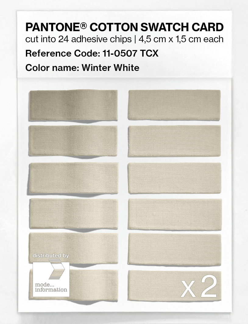 Product image 6 of the product “PANTONE® COTTON SWATCH CARD 11-0507 TCX Winter White ”