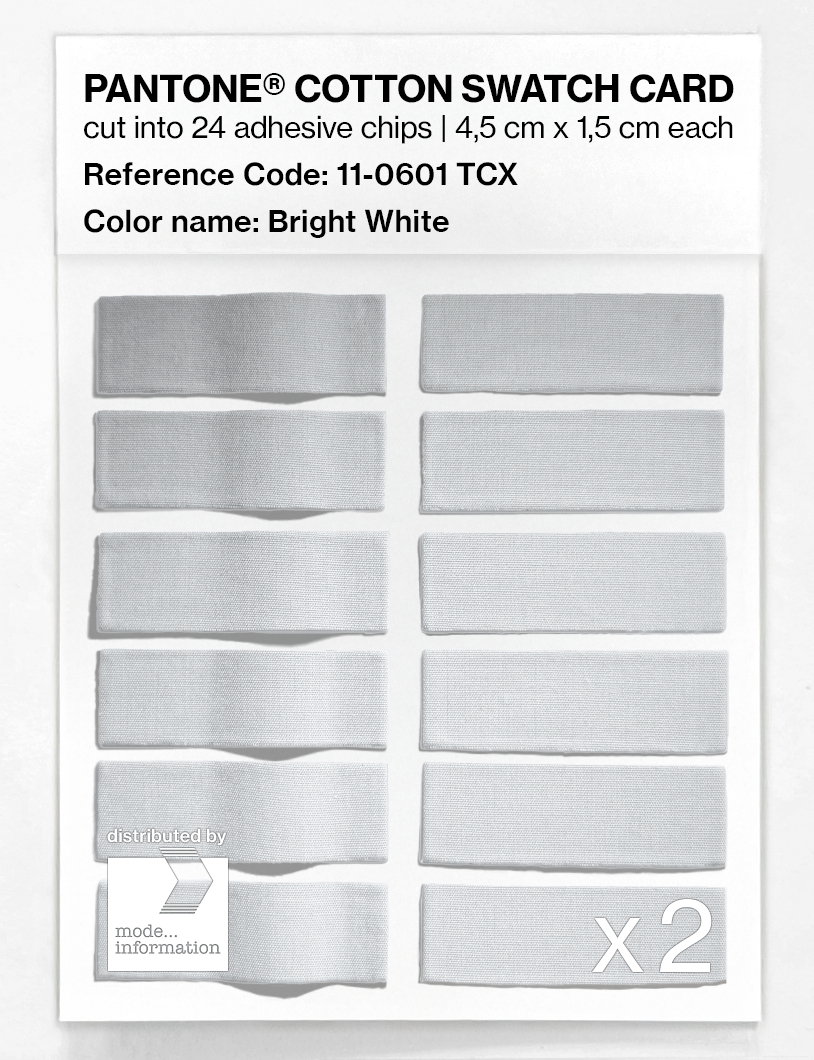 Product image 6 of the product “PANTONE® COTTON SWATCH CARD 11-0601 TCX Bright White ”