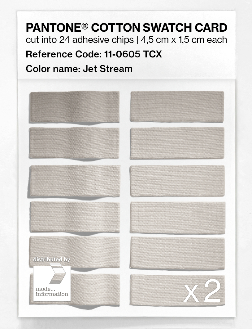 Product image 6 of the product “PANTONE® COTTON SWATCH CARD 11-0605 TCX Jet Stream ”
