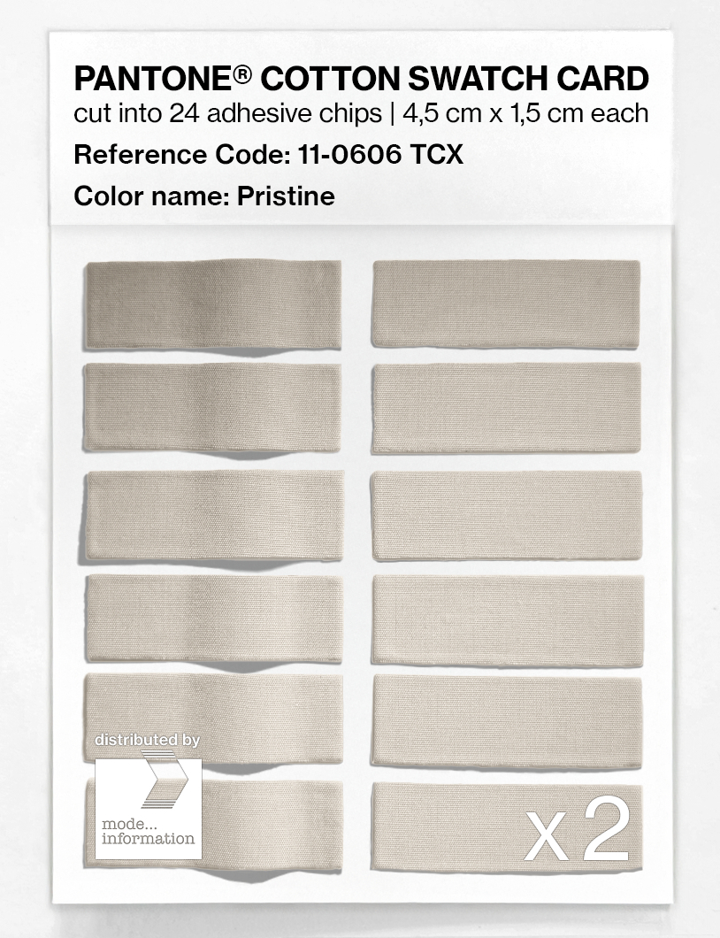 Product image 6 of the product “PANTONE® COTTON SWATCH CARD 11-0606 TCX Pristine ”