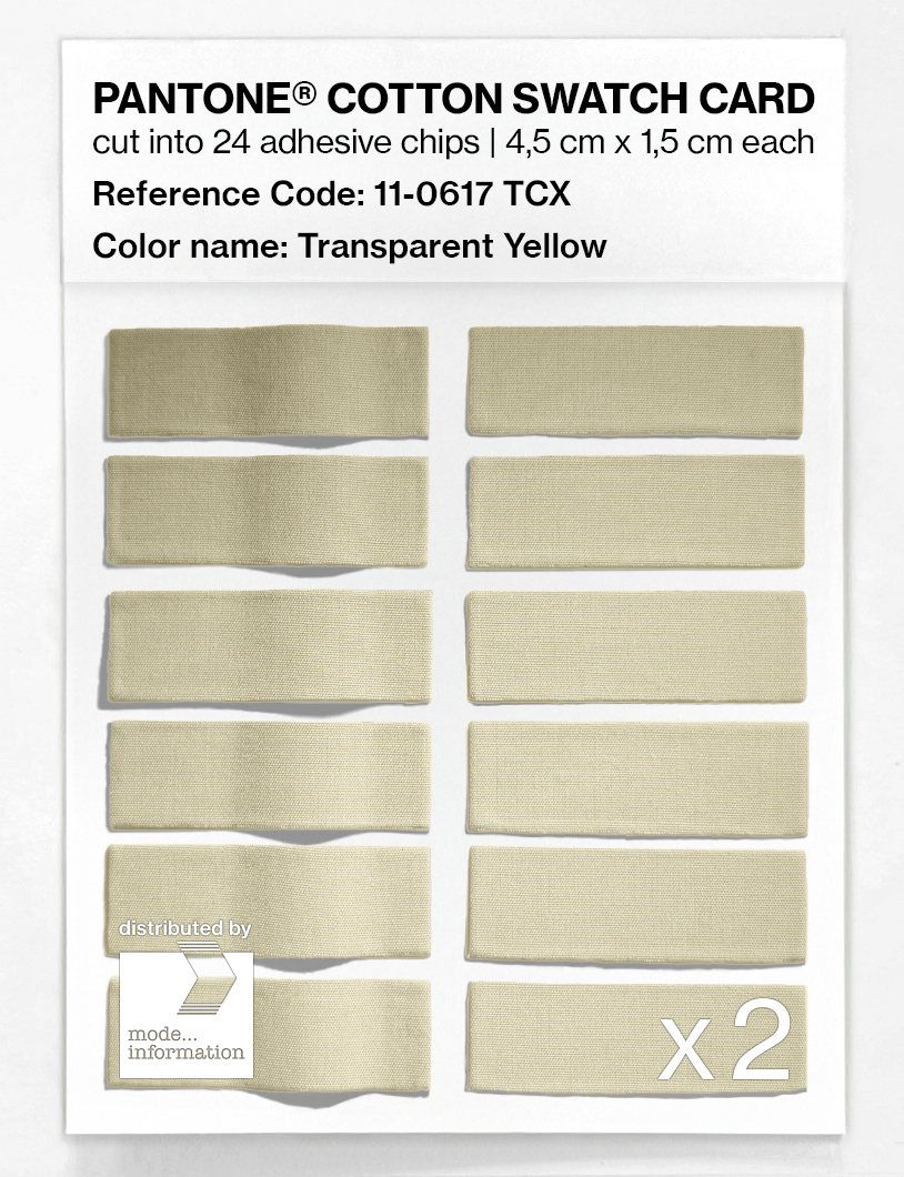 Artikelbild 6 des Artikels “PANTONE® COTTON SWATCH CARD 11-0617 TCX Transparent Yellow “
