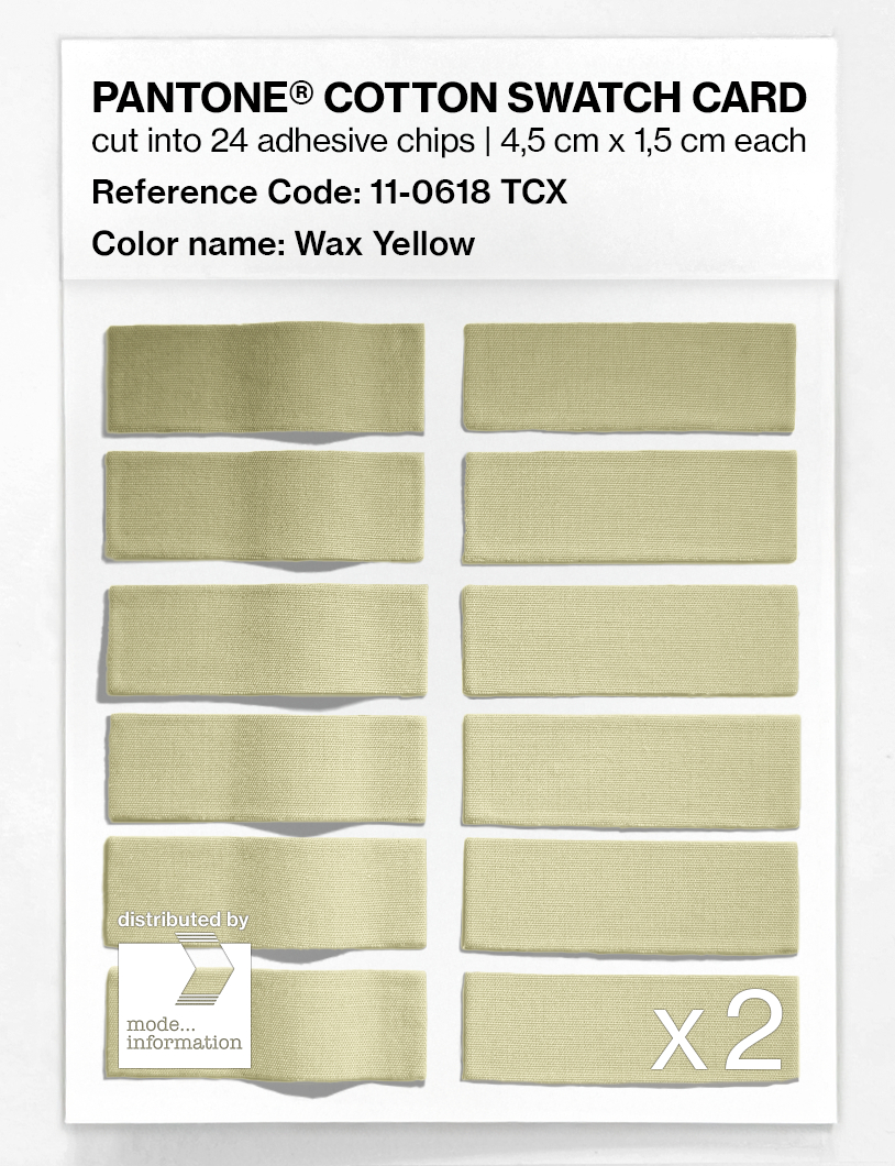 Product image 6 of the product “PANTONE® COTTON SWATCH CARD 11-0618 TCX Wax Yellow ”