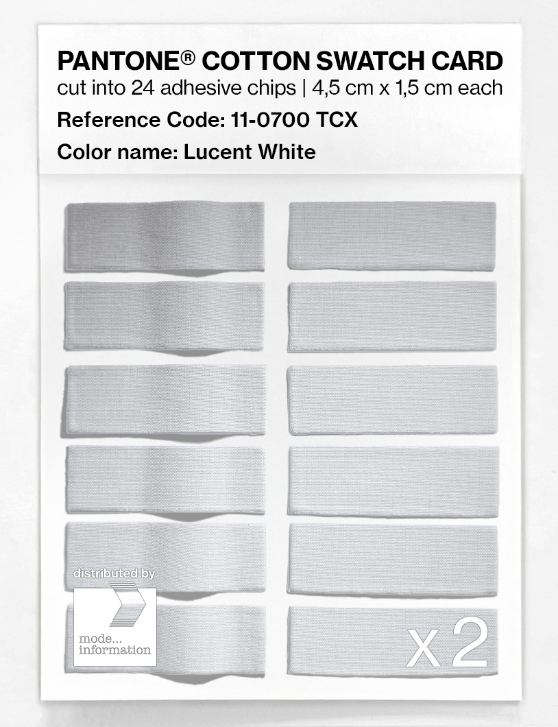 Product image 6 of the product “PANTONE® COTTON SWATCH CARD 11-0700 TCX Lucent White ”