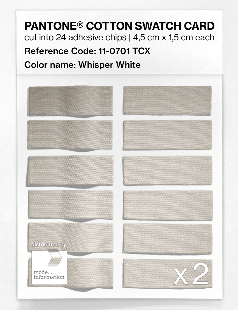 Artikelbild 6 des Artikels “PANTONE® COTTON SWATCH CARD 11-0701 TCX Whisper White “