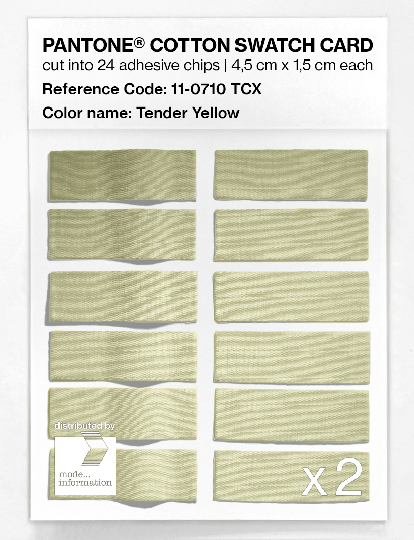 Product image 6 of the product “PANTONE® COTTON SWATCH CARD 11-0710 TCX Tender Yellow ”