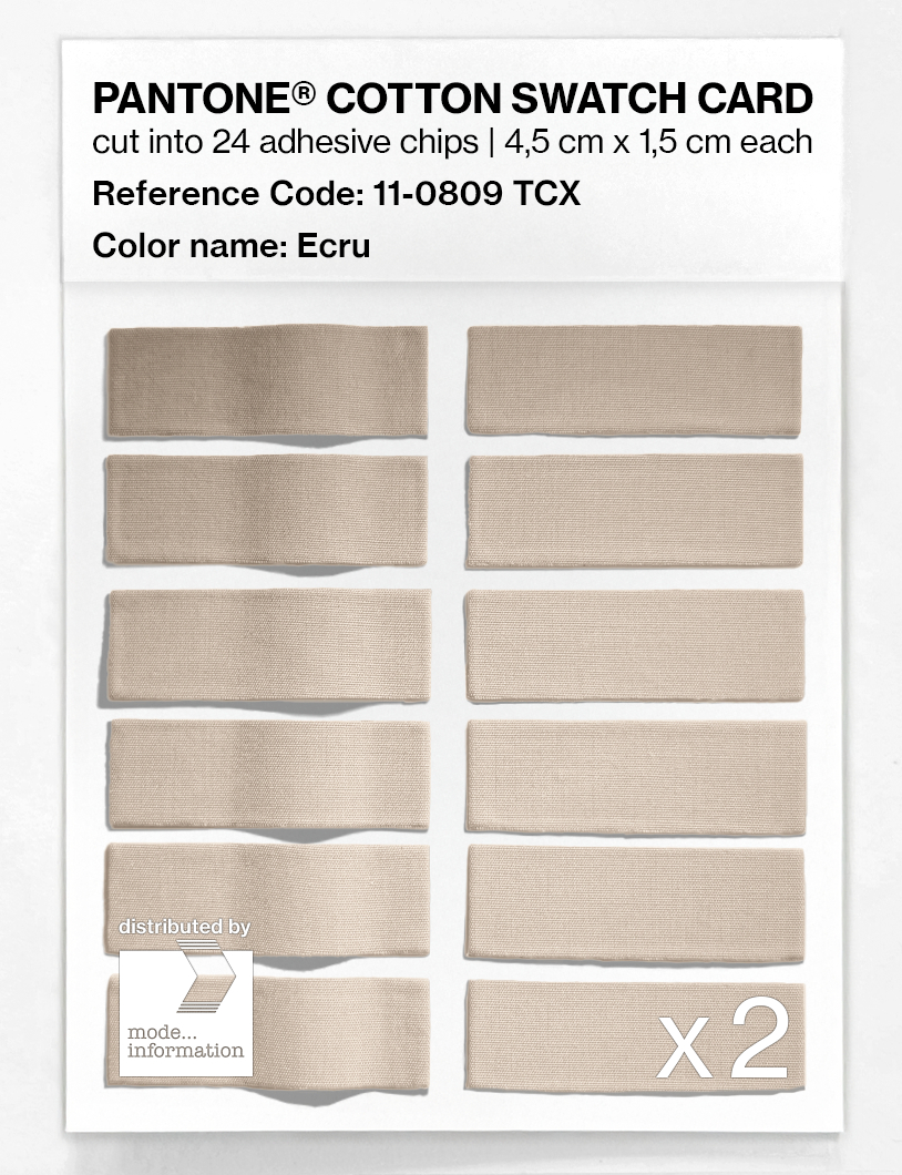 Product image 6 of the product “PANTONE® COTTON SWATCH CARD 11-0809 TCX Ecru ”