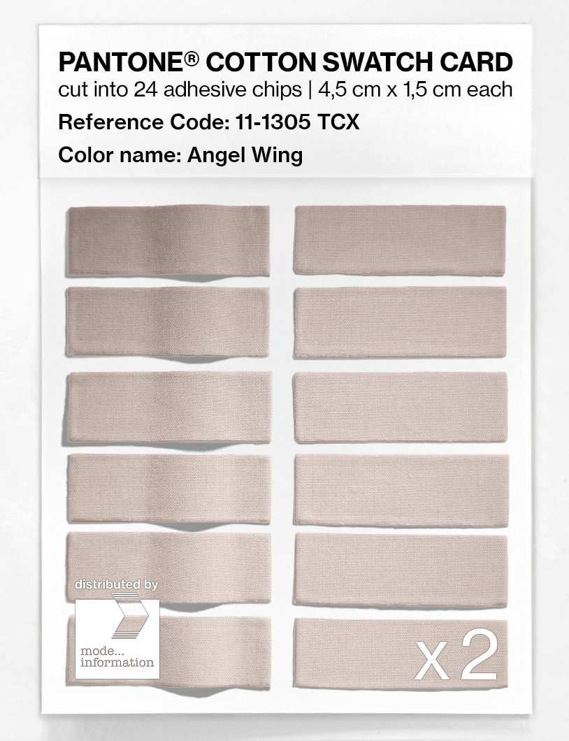 Product image 6 of the product “PANTONE® COTTON SWATCH CARD 11-1305 TCX Angel Wing ”