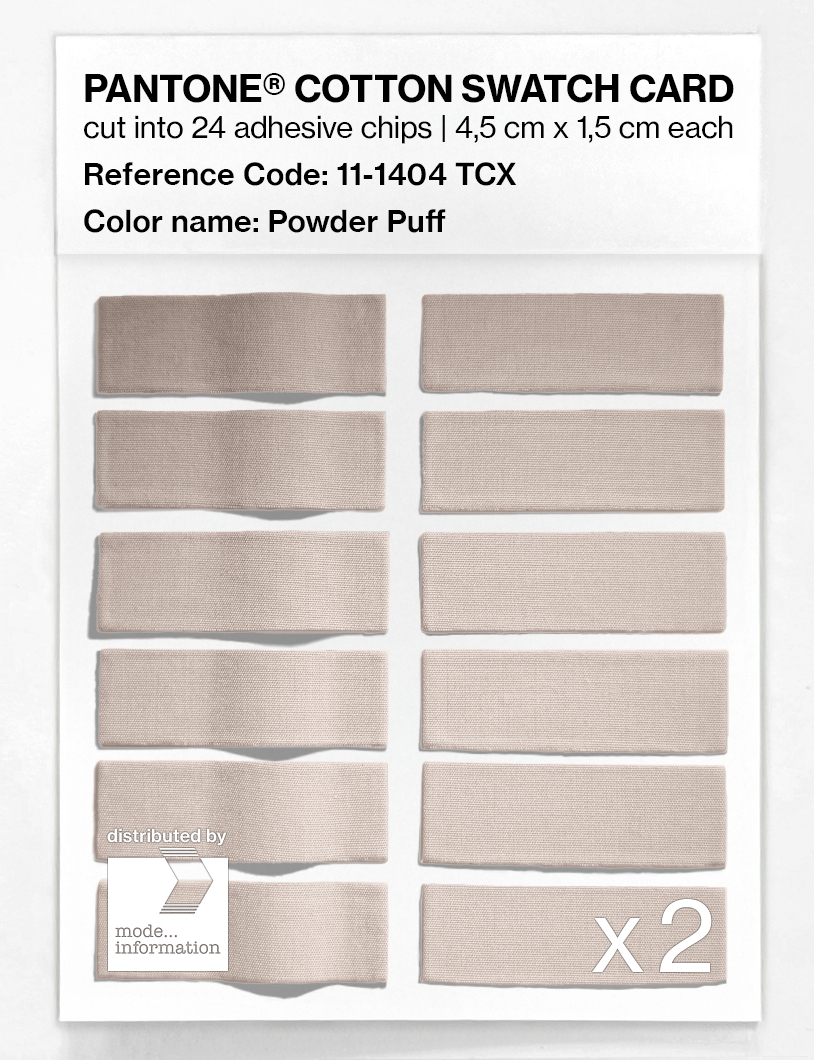 Product image 6 of the product “PANTONE® COTTON SWATCH CARD 11-1404 TCX Powder Puff ”
