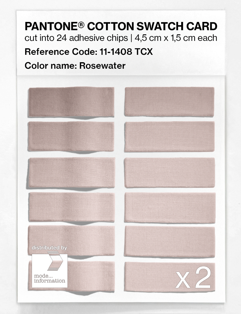 Product image 6 of the product “PANTONE® COTTON SWATCH CARD 11-1408 TCX Rosewater ”