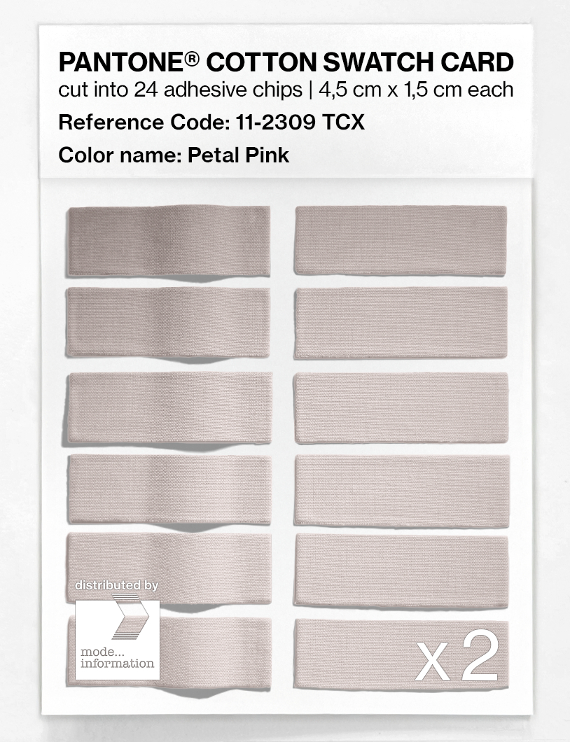 Product image 6 of the product “PANTONE® COTTON SWATCH CARD 11-2309 TCX Petal Pink ”
