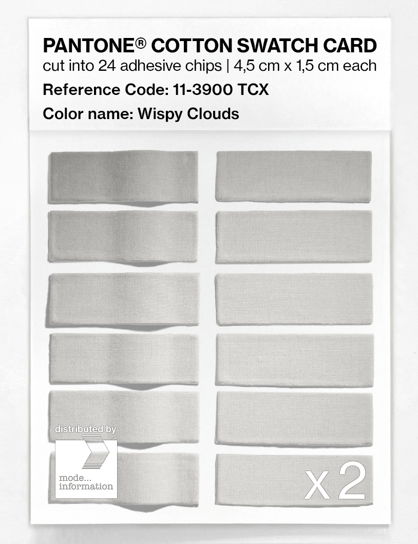 Product image 6 of the product “PANTONE® COTTON SWATCH CARD 11-3900 TCX Wispy Clouds ”
