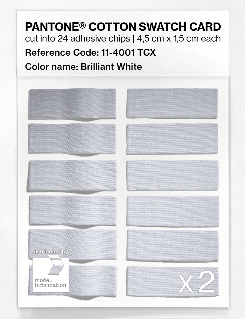 Artikelbild 6 des Artikels “PANTONE® COTTON SWATCH CARD 11-4001 TCX Brilliant White “