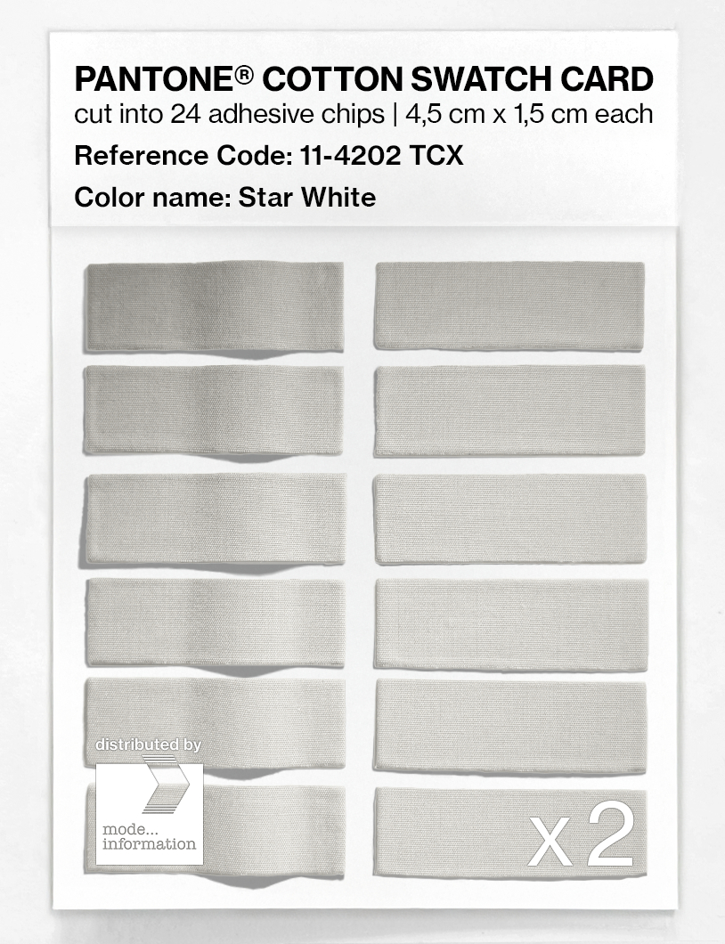 Artikelbild 6 des Artikels “PANTONE® COTTON SWATCH CARD 11-4202 TCX Star White “