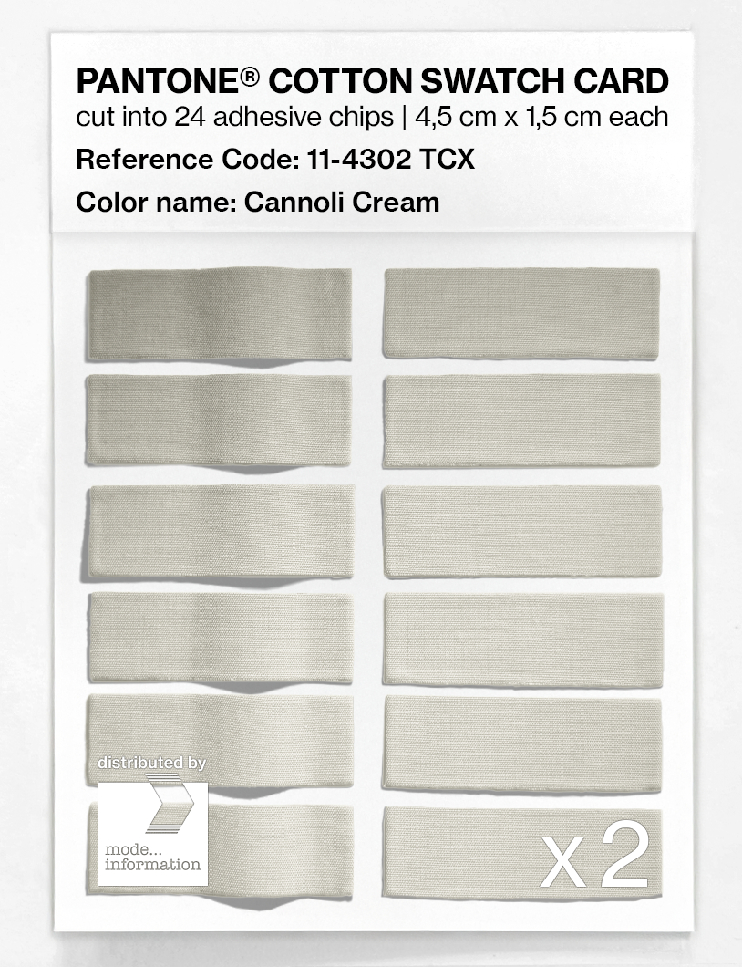 Artikelbild 6 des Artikels “PANTONE® COTTON SWATCH CARD 11-4302 TCX Cannoli Cream “