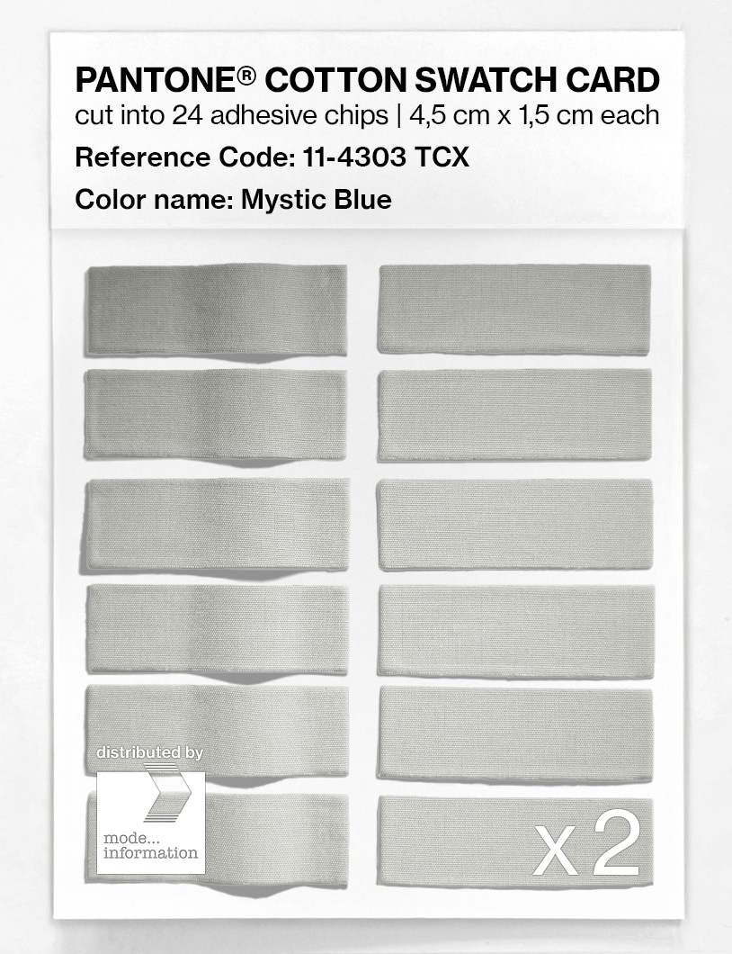 Product image 6 of the product “PANTONE® COTTON SWATCH CARD 11-4303 TCX Mystic Blue ”