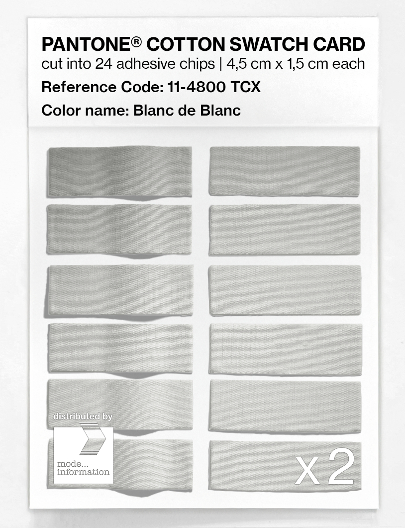 Product image 6 of the product “PANTONE® COTTON SWATCH CARD 11-4800 TCX Blanc de Blanc ”