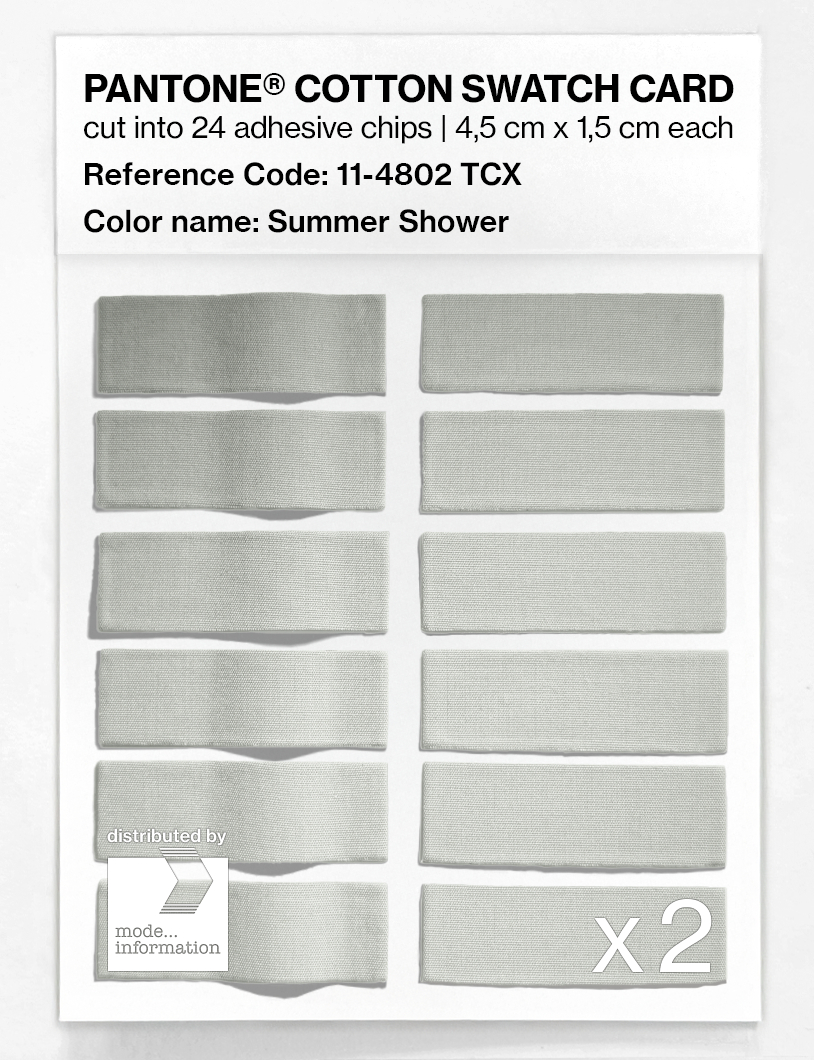 Product image 6 of the product “PANTONE® COTTON SWATCH CARD 11-4802 TCX Summer Shower ”