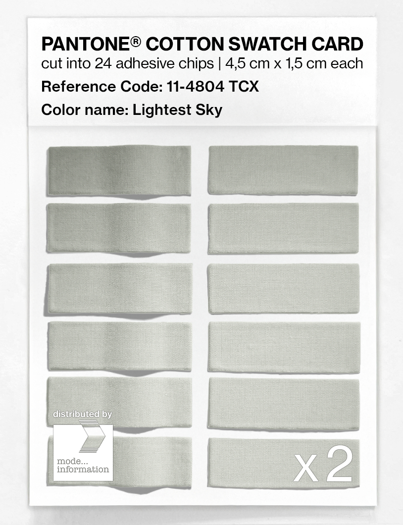 Product image 6 of the product “PANTONE® COTTON SWATCH CARD 11-4804 TCX Lightest Sky ”