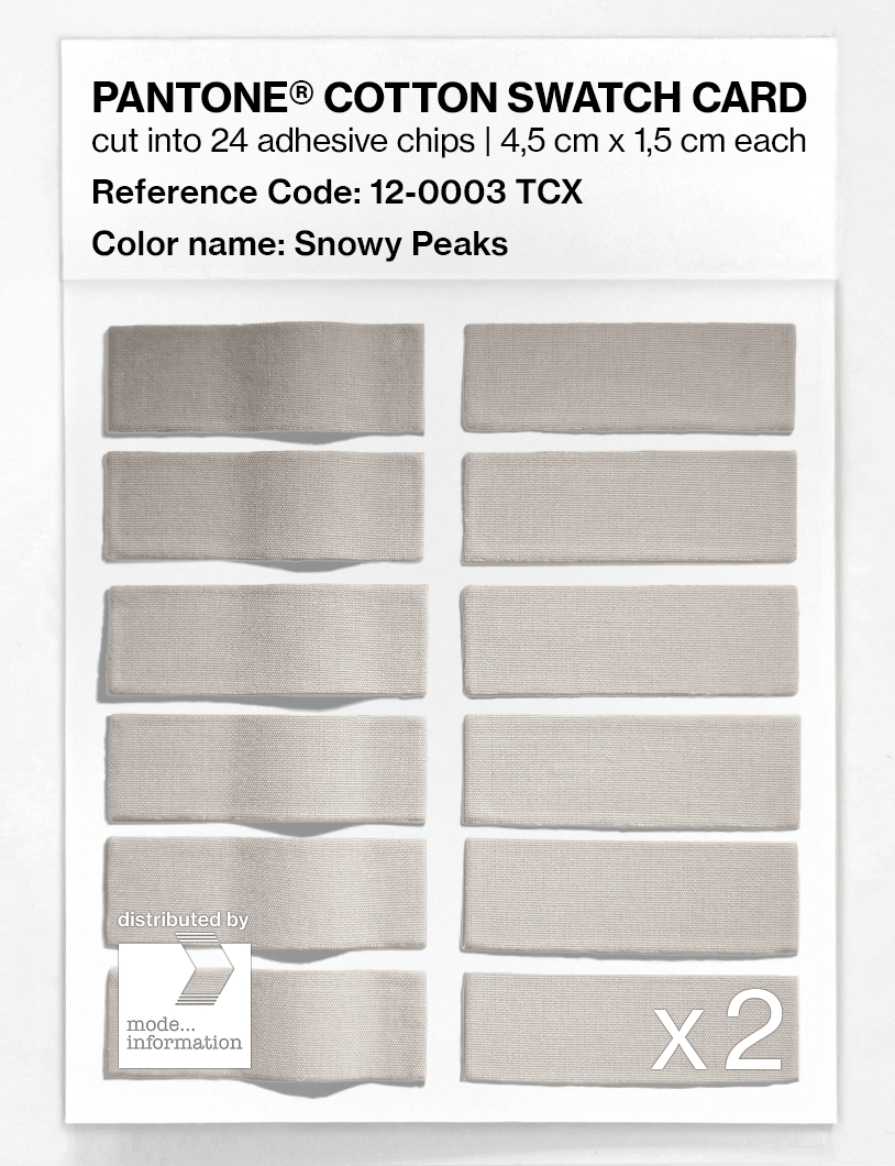 Artikelbild 6 des Artikels “PANTONE® COTTON SWATCH CARD 12-0003 TCX Snowy Peaks “