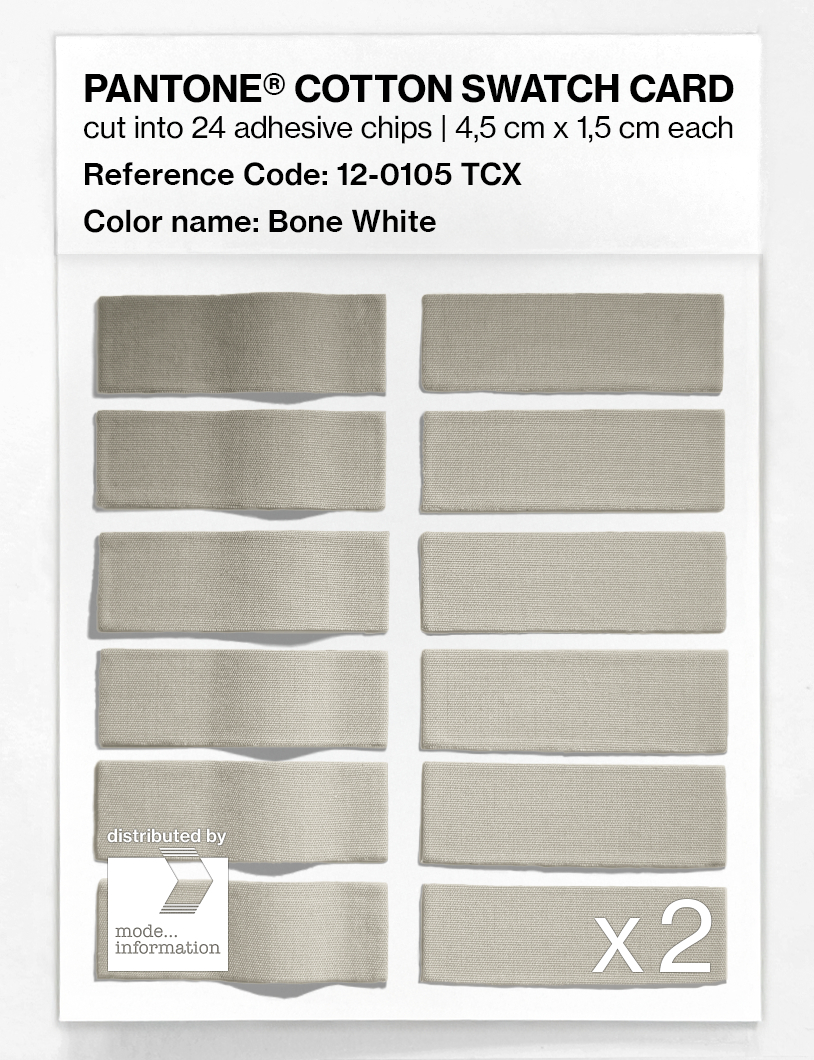 Artikelbild 6 des Artikels “PANTONE® COTTON SWATCH CARD 12-0105 TCX Bone White “