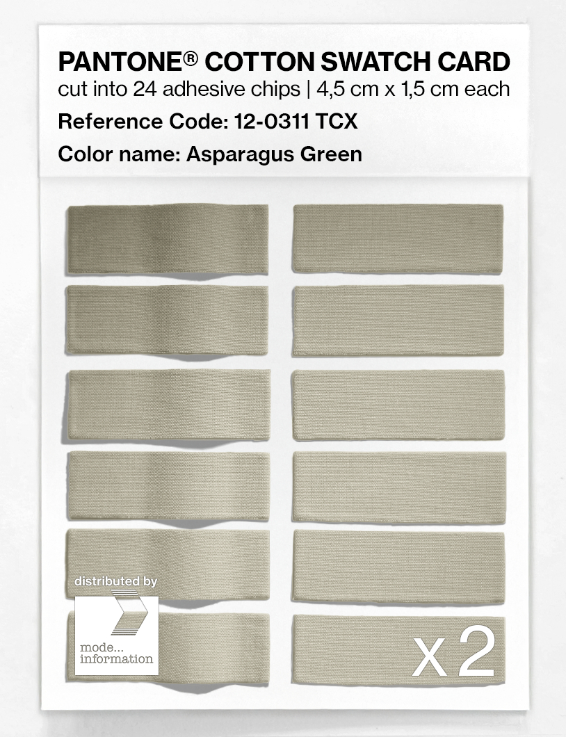 Product image 6 of the product “PANTONE® COTTON SWATCH CARD 12-0311 TCX Asparagus Green ”