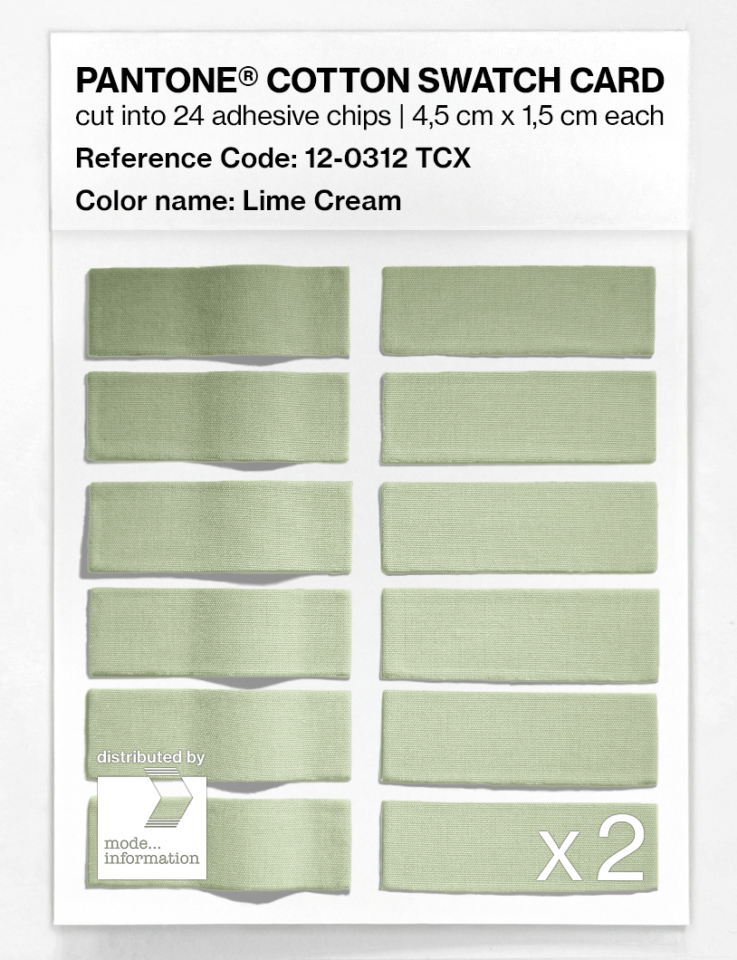 Product image 6 of the product “PANTONE® COTTON SWATCH CARD 12-0312 TCX Lime Cream ”