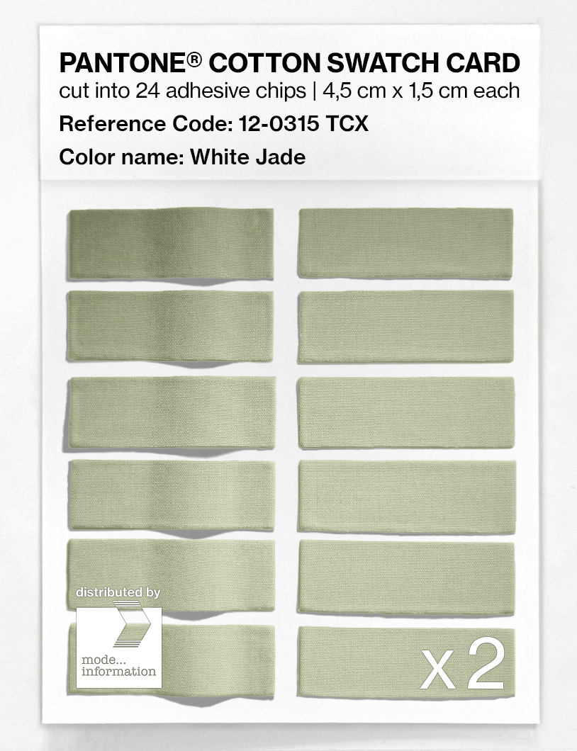 Product image 6 of the product “PANTONE® COTTON SWATCH CARD 12-0315 TCX White Jade ”
