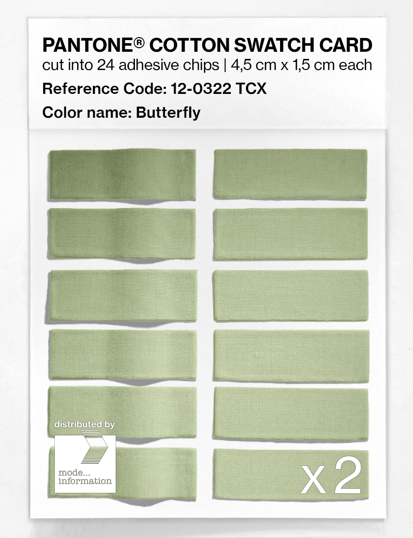Product image 6 of the product “PANTONE® COTTON SWATCH CARD 12-0322 TCX Butterfly ”