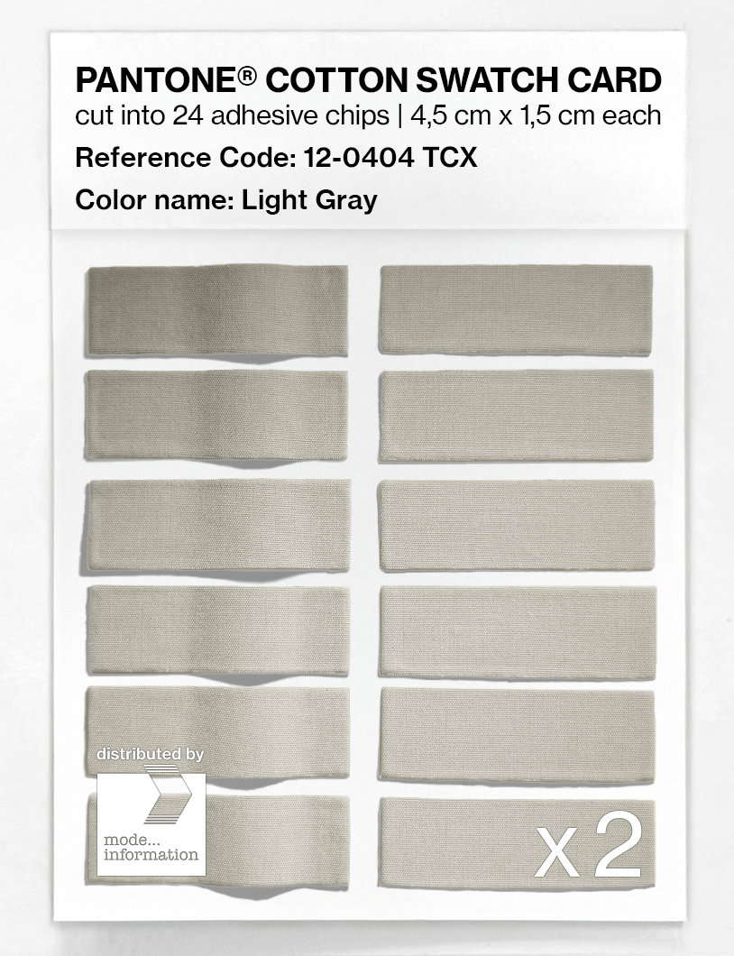 Artikelbild 6 des Artikels “PANTONE® COTTON SWATCH CARD 12-0404 TCX Light Gray “