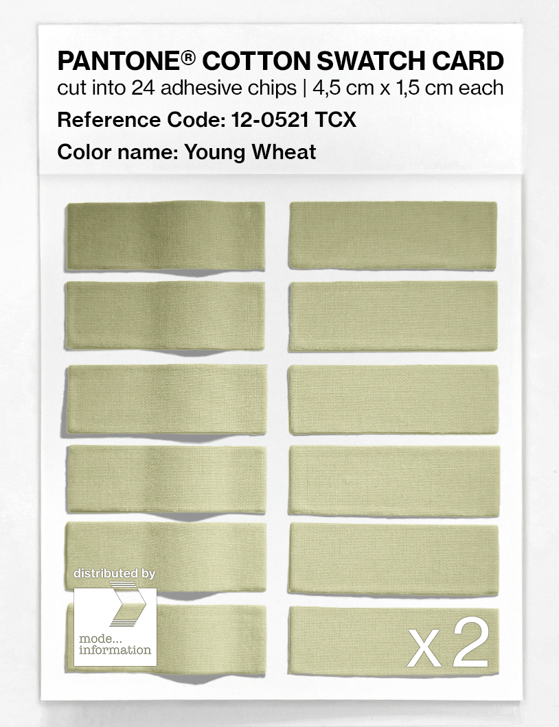 Product image 6 of the product “PANTONE® COTTON SWATCH CARD 12-0521 TCX Young Wheat ”