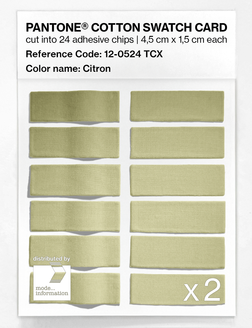 Product image 6 of the product “PANTONE® COTTON SWATCH CARD 12-0524 TCX Citron ”