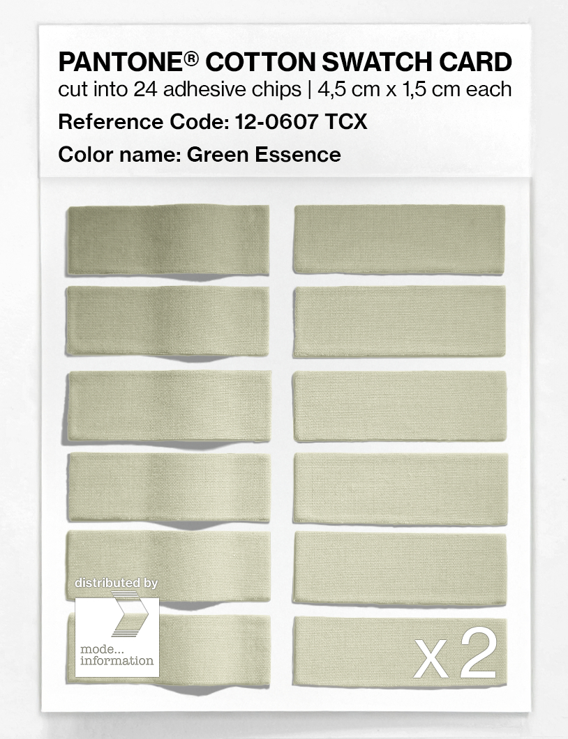 Product image 6 of the product “PANTONE® COTTON SWATCH CARD 12-0607 TCX Green Essence ”