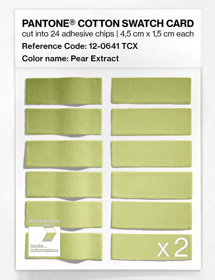 Product image 6 of the product “PANTONE® COTTON SWATCH CARD 12-0641 TCX Pear Extract ”
