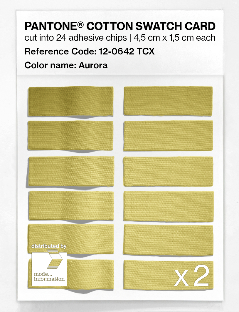 Product image 6 of the product “PANTONE® COTTON SWATCH CARD 12-0642 TCX Aurora ”