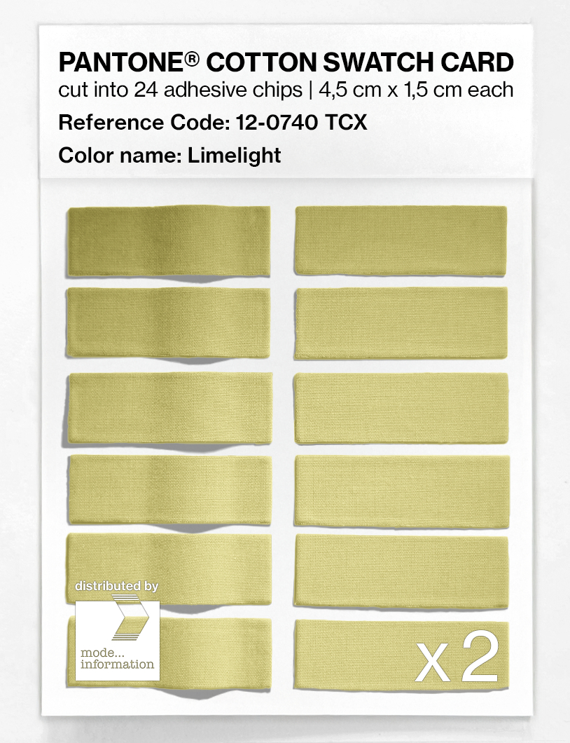 Product image 6 of the product “PANTONE® COTTON SWATCH CARD 12-0740 TCX Limelight ”