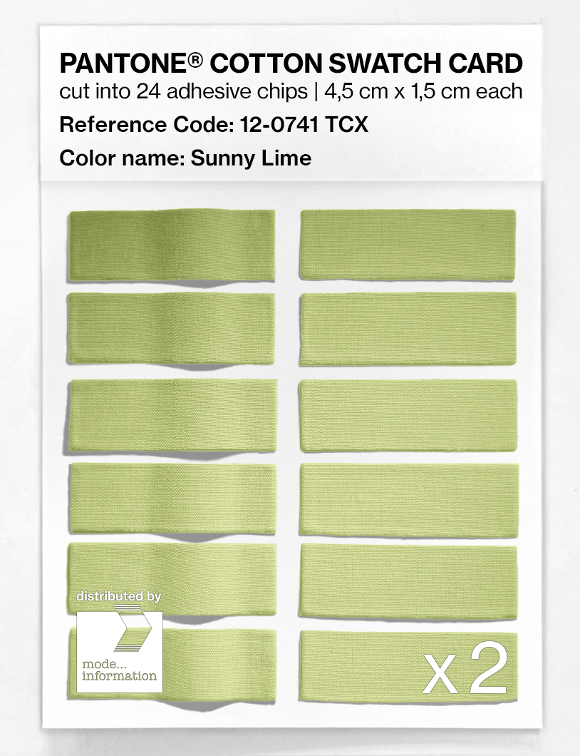 Product image 6 of the product “PANTONE® COTTON SWATCH CARD 12-0741 TCX Sunny Lime ”