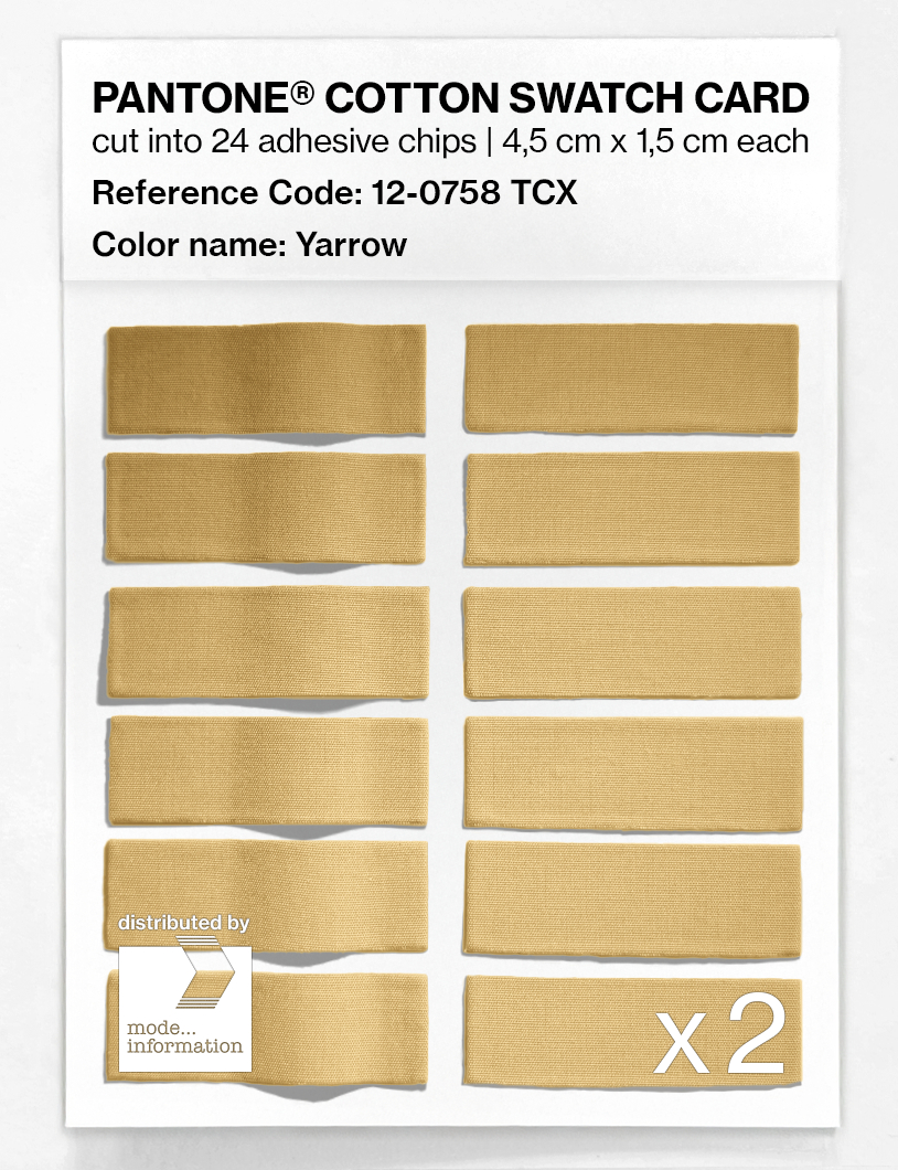 Product image 6 of the product “PANTONE® COTTON SWATCH CARD 12-0758 TCX Yarrow ”