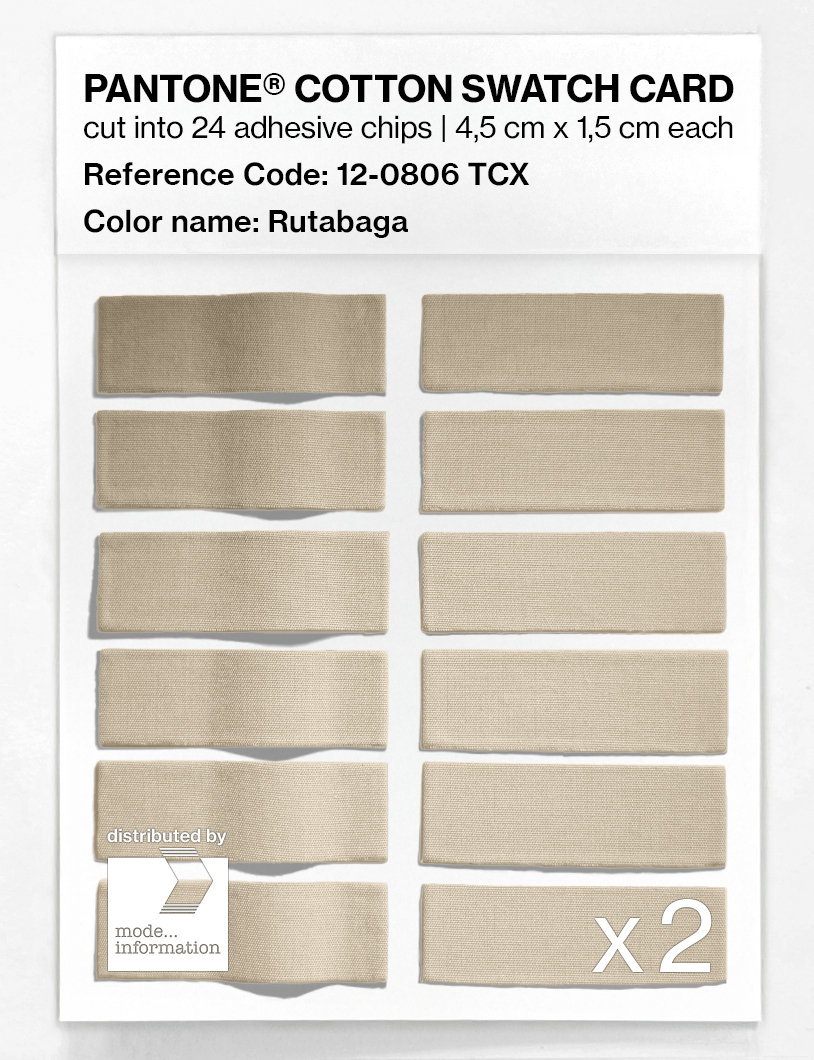 Product image 6 of the product “PANTONE® COTTON SWATCH CARD 12-0806 TCX Rutabaga ”