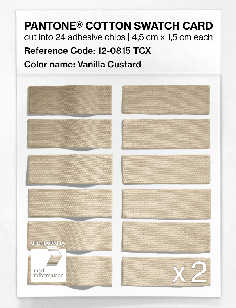Product image 6 of the product “PANTONE® COTTON SWATCH CARD 12-0815 TCX Vanilla Custard ”