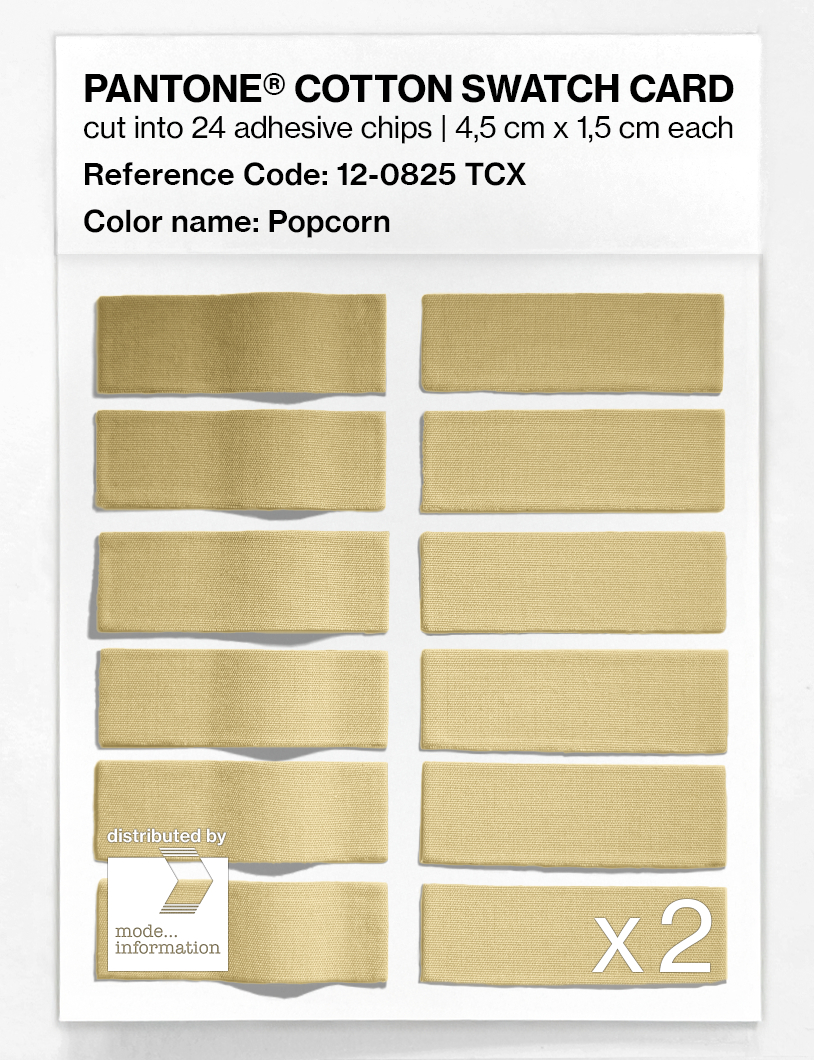 Product image 6 of the product “PANTONE® COTTON SWATCH CARD 12-0825 TCX Popcorn ”