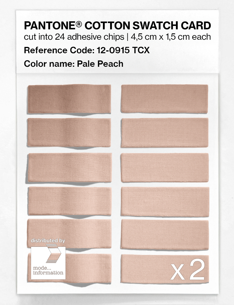 Product image 6 of the product “PANTONE® COTTON SWATCH CARD 12-0915 TCX Pale Peach ”