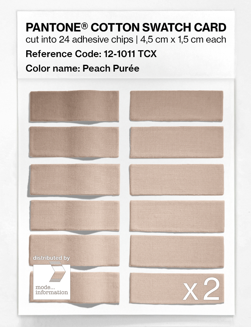 Product image 6 of the product “PANTONE® COTTON SWATCH CARD 12-1011 TCX Peach Purée ”