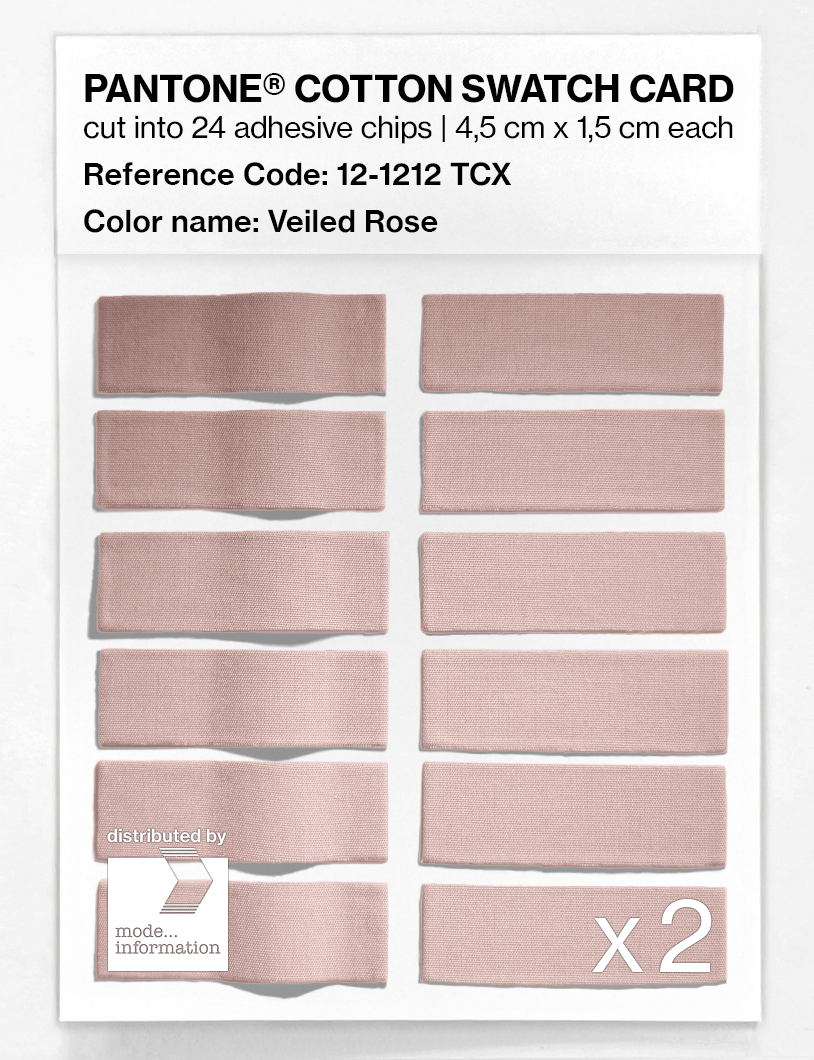 Product image 6 of the product “PANTONE® COTTON SWATCH CARD 12-1212 TCX Veiled Rose ”