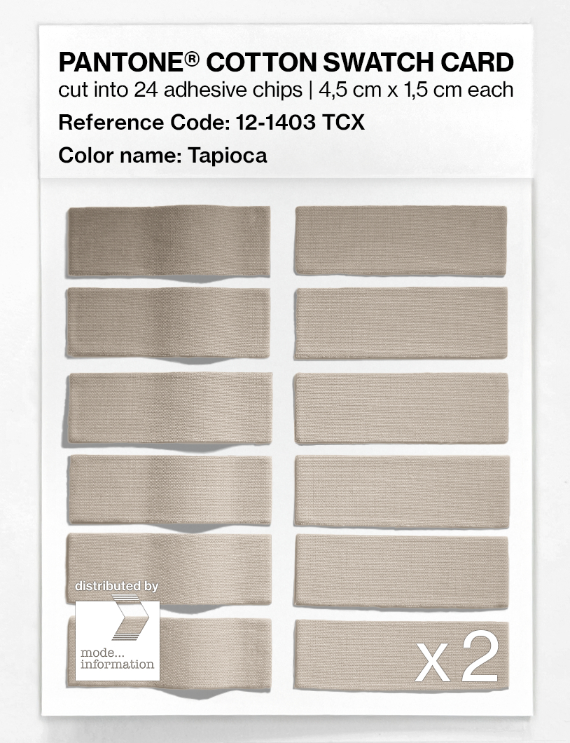 Product image 6 of the product “PANTONE® COTTON SWATCH CARD 12-1403 TCX Tapioca ”