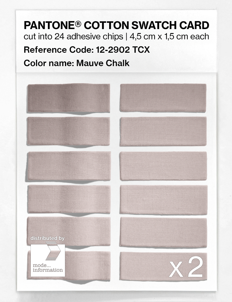 Product image 6 of the product “PANTONE® COTTON SWATCH CARD 12-2902 TCX Mauve Chalk ”