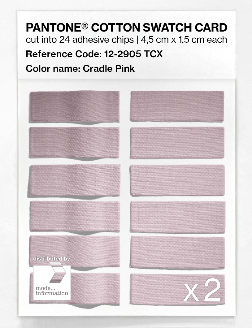 Product image 6 of the product “PANTONE® COTTON SWATCH CARD 12-2905 TCX Cradle Pink ”