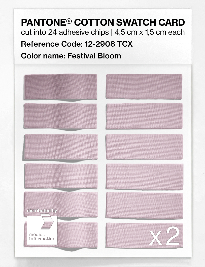 Artikelbild 6 des Artikels “PANTONE® COTTON SWATCH CARD 12-2908 TCX Festival Bloom “