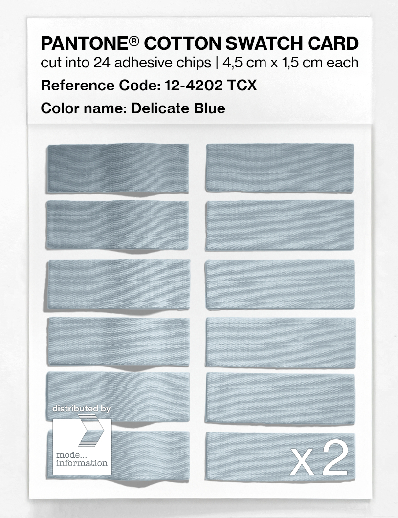 Artikelbild 6 des Artikels “PANTONE® COTTON SWATCH CARD 12-4202 TCX Delicate Blue “
